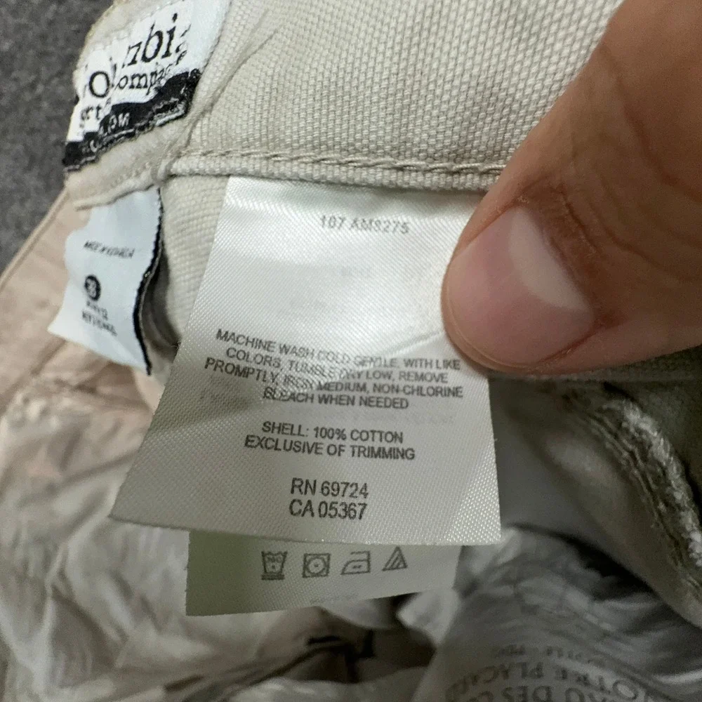 Columbia Carpenter Pants Mens 38 Khaki Tan Utility Canvas Workwear Hiking Rugged